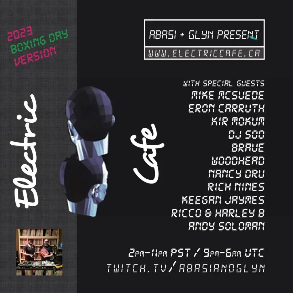 Electric Cafe Boxing Day flyer listing Nancy Dru, 26 Dec 2023