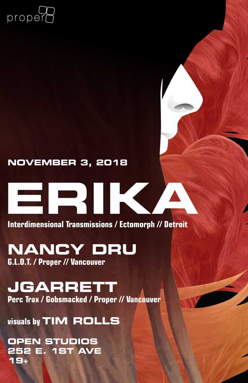 Erika — event flyer, 03 November 2018