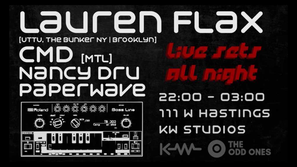 Lauren Flax — event flyer, 15 June 2019