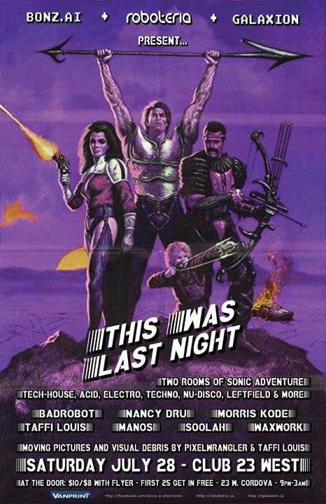 This Was Last Night — event flyer, 28 July 2012
