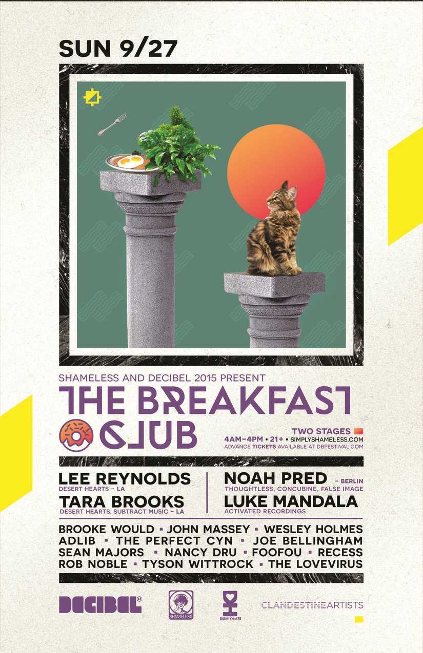 The Breakfast Club Decibel Edition II — event flyer, 27 September 2015