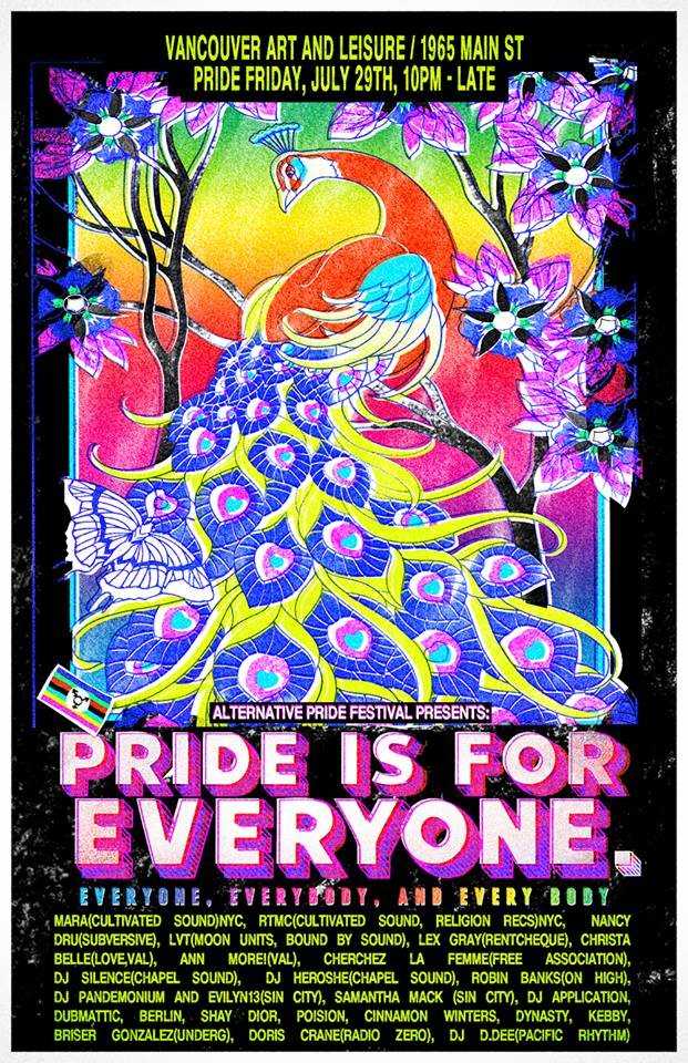 Pride Is For Everyone — event flyer, 29 July 2016