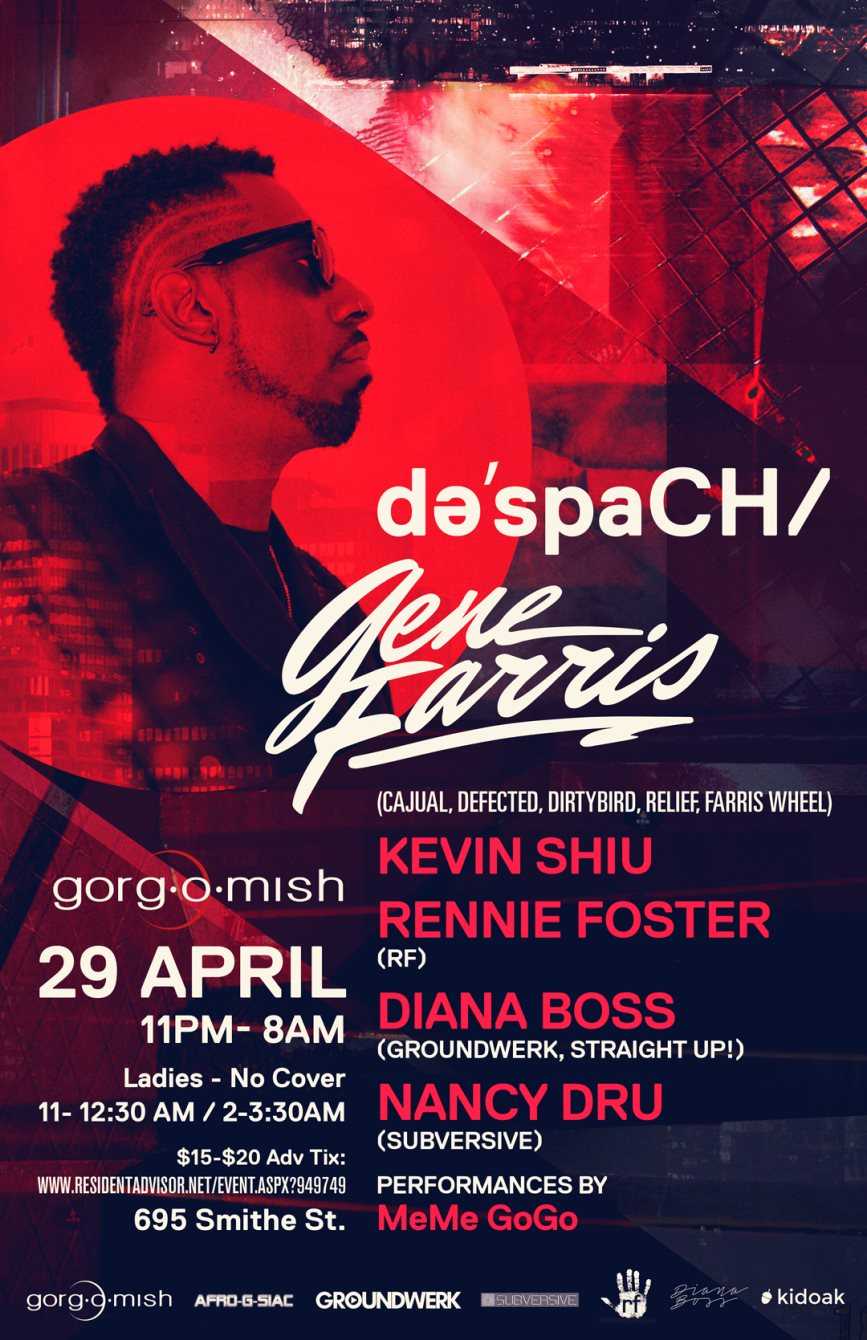 Dəˈspach/ - Gene Farris — event flyer, 29 April 2017
