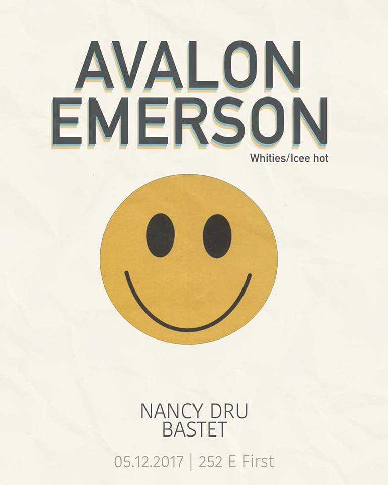 Subversive presents: Avalon Emerson — event flyer, 12 May 2017