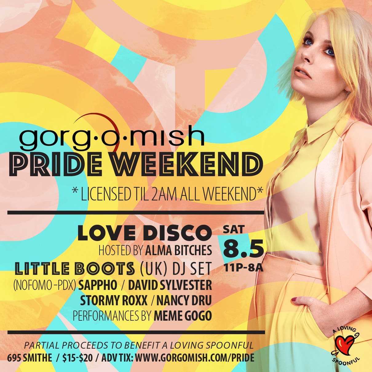 Love Disco: Little Boots DJ set — event flyer, 05 August 2017